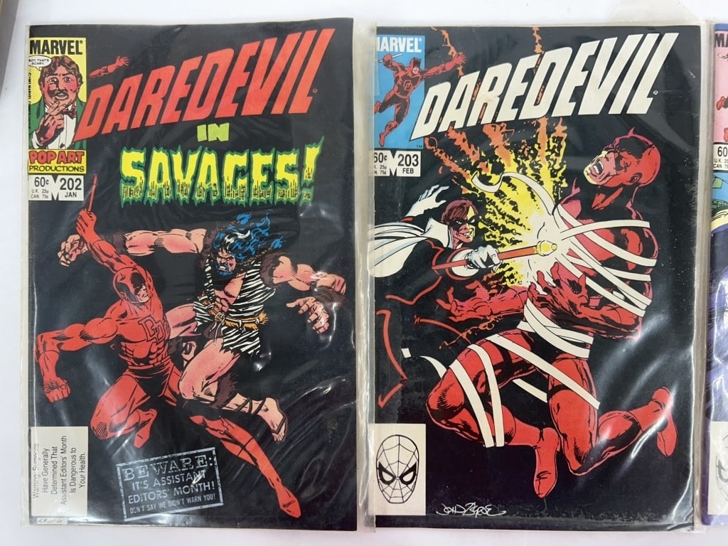 (5) DAREDEVIL COMICS: DAREDEVIL IN SAVAGES, CROSSBOW HE AIMS TO KILL, NIGHT OF THE GAEL