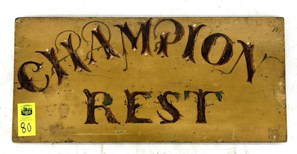CHAMPION REST SIGN (1 of 2)