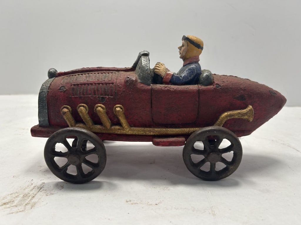 CAST IRON RACE CAR FIGURE (1 of 3)