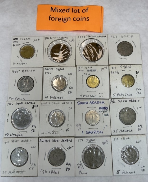 MIXED FOREIGN COINS: MIXED LOT OF FOREIGN COINS