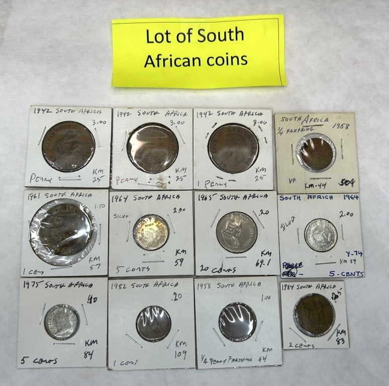 SOUTH AFRICAN COINS: LOT OF SOUTH AFRICAN COINS