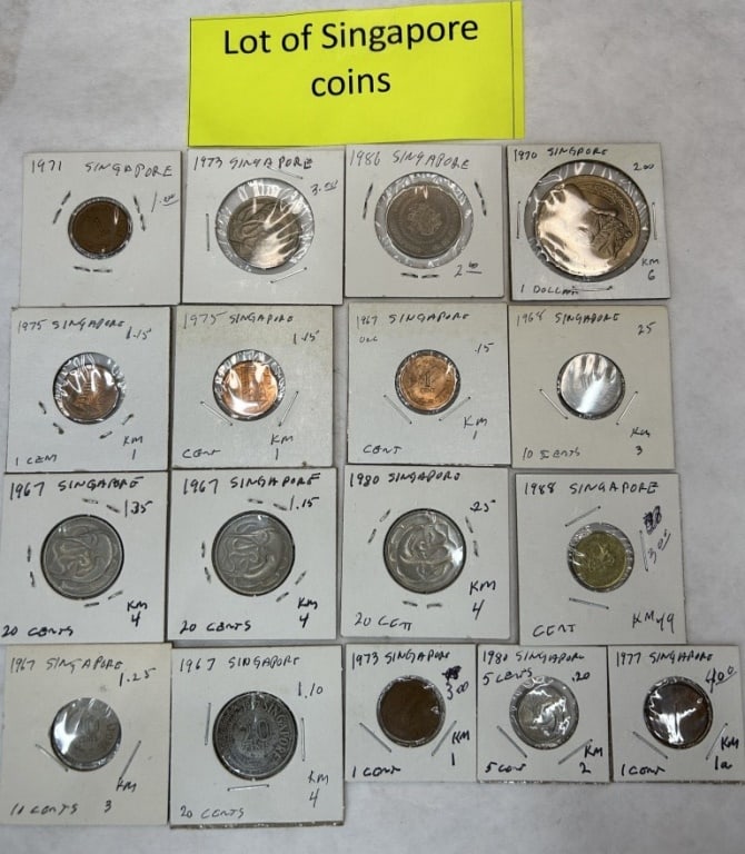 SINGAPORE COINS: LOT OF SINGAPORE COINS