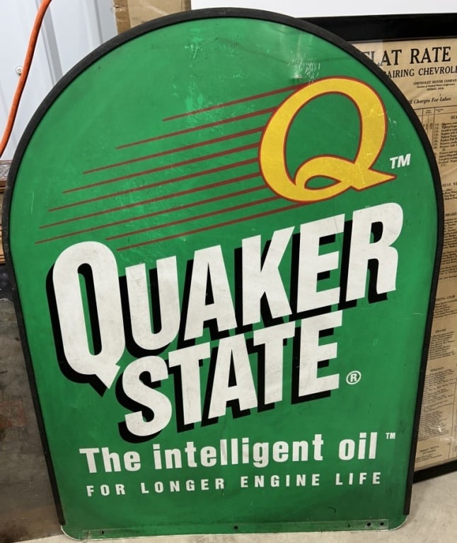 DS QUAKER STATE METAL SIGN (1 of 2)
