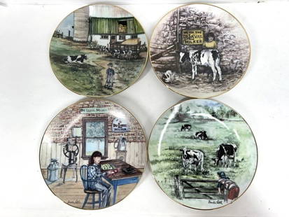 (4) ALFA LAVAL AGRI COLLECTOR PLATES: LIMITED EDITION COLLECTORS PLATES