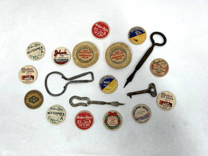 VTG DAIRY MILK CPAS: VARIETY OF MILK BOTTLE CAPS