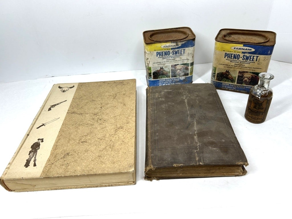 PHENO-SWEET FARNAM TINS: TINS, BOOKS, BOTTLE