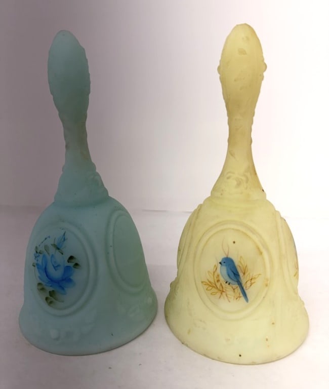 (2) FENTON SATIN GLASS BELLS (1 of 6)