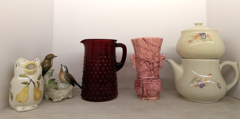 MCCOY POTTERY PITCHER AND MORE (1 of 2)
