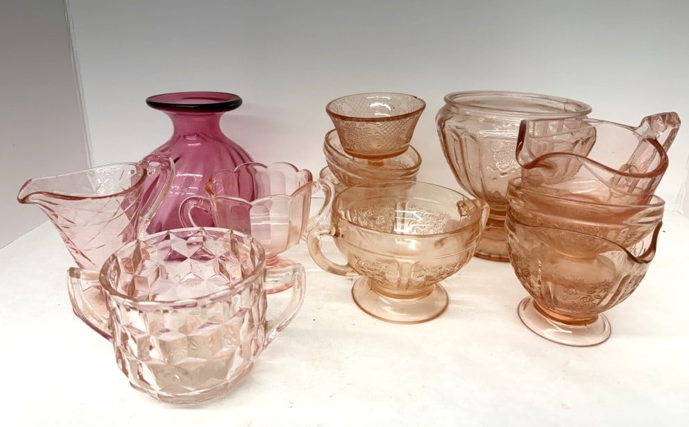 VINTAGE PINK DEPRESSION GLASS: ALL ONE MONEY