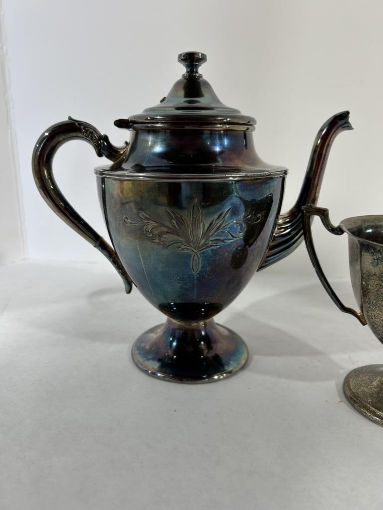 SILVER PLATED TEA POT - 4