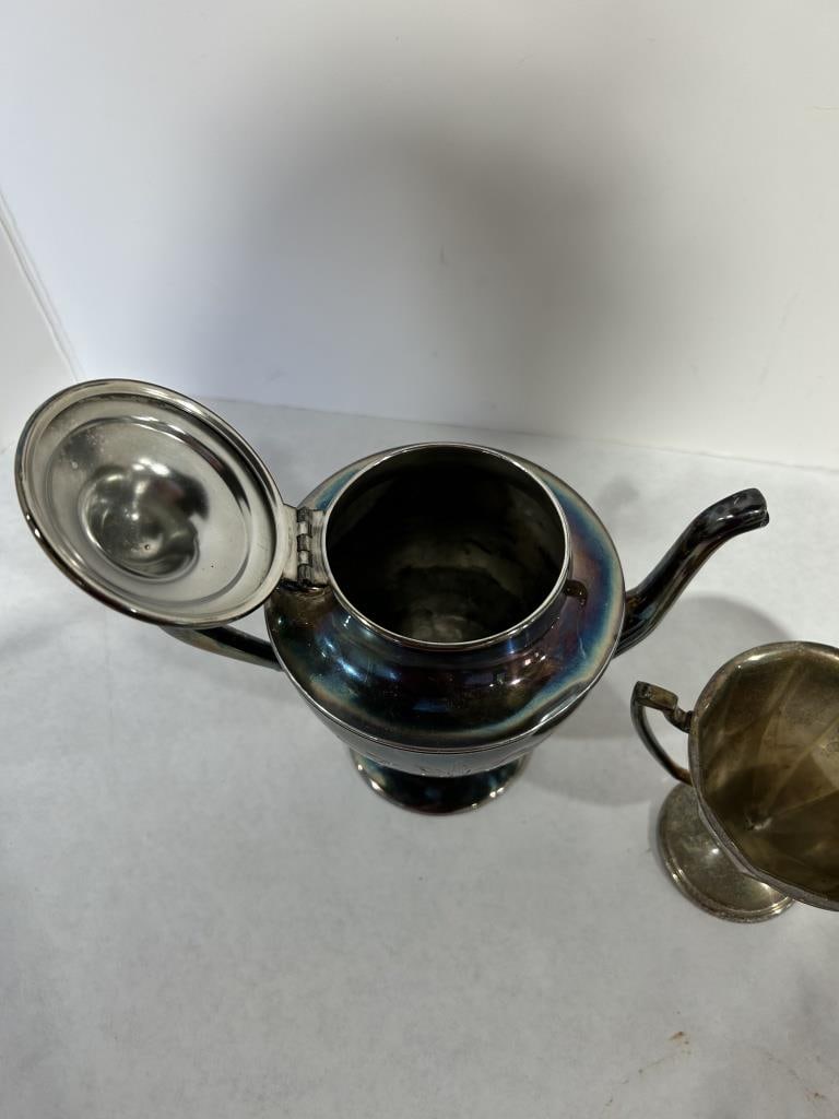 SILVER PLATED TEA POT - 5