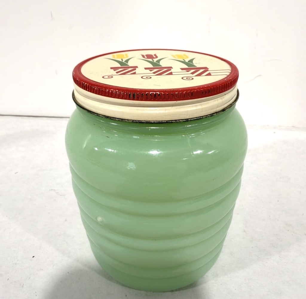 FIREKING JADEITE GREASE JAR (1 of 5)
