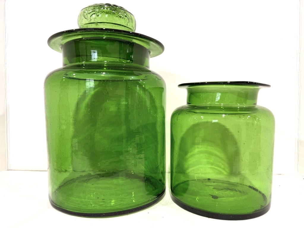 VINTAGE GREEN CANISTERS (1 of 2)