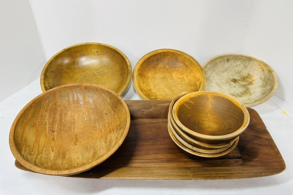 VINTAGE WOODEN BOWLS: ALL ONE MONEY