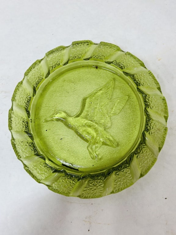 MALLARD DUCK ASHTRAY: MALLARD DUCK GLASS ASHTRAY