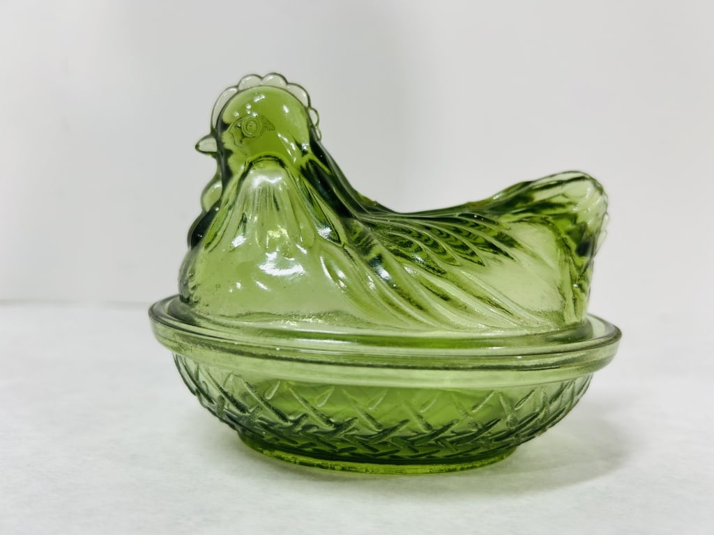 OLIVE HEN ON NEST - 2