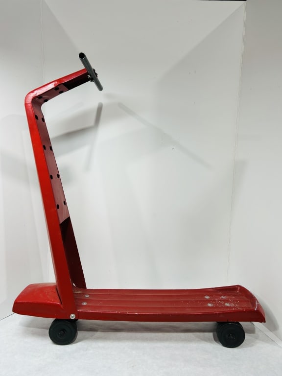 VINTAGE METAL 4 WHEEL SCOOTER: NO SHIPPING