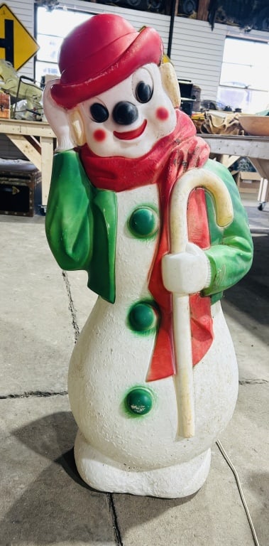 VINTAGE SNOWMAN BLOW MOLD: VINTAGE