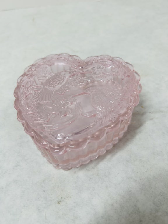 MOSSER ROSE WITH HUMMINGBIRD HEART BOX: MOSSER - NEW
