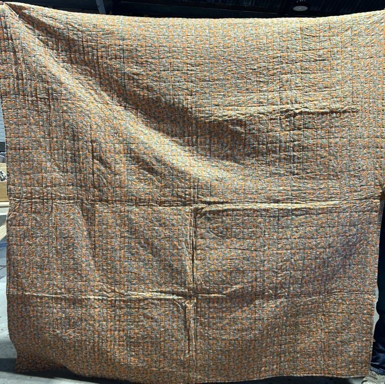 BROWN SQUARE QUILT - 3