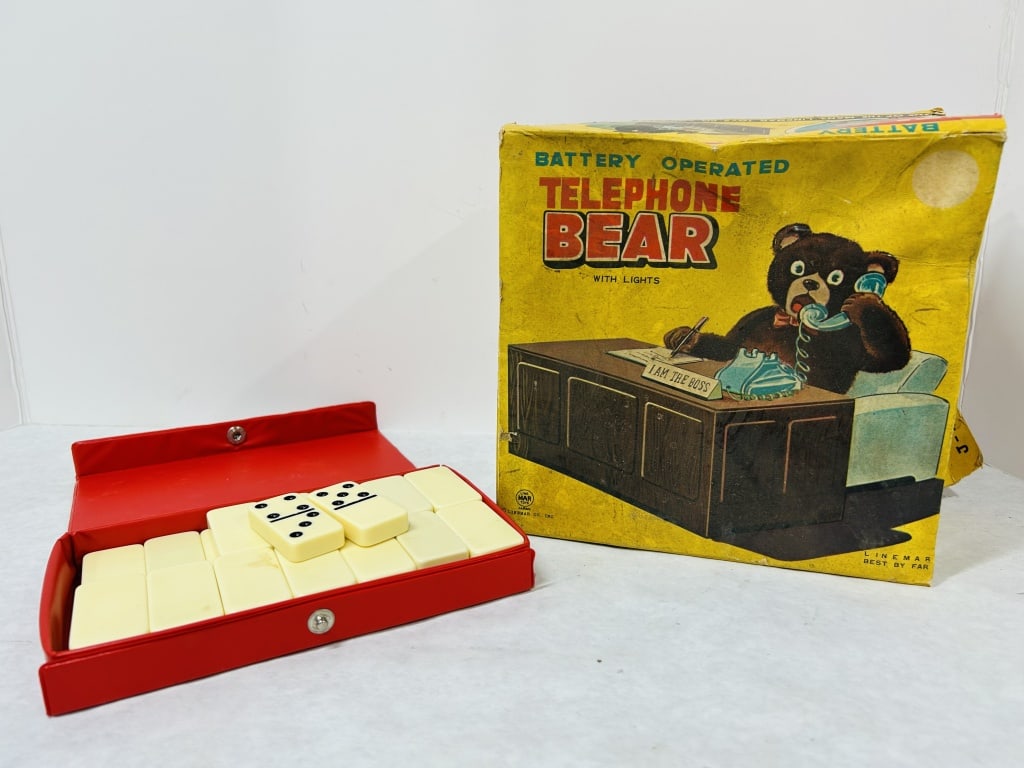 VINTAGE DOMINOS AND TELEPHONE BEAR: ALL ONE MONEY