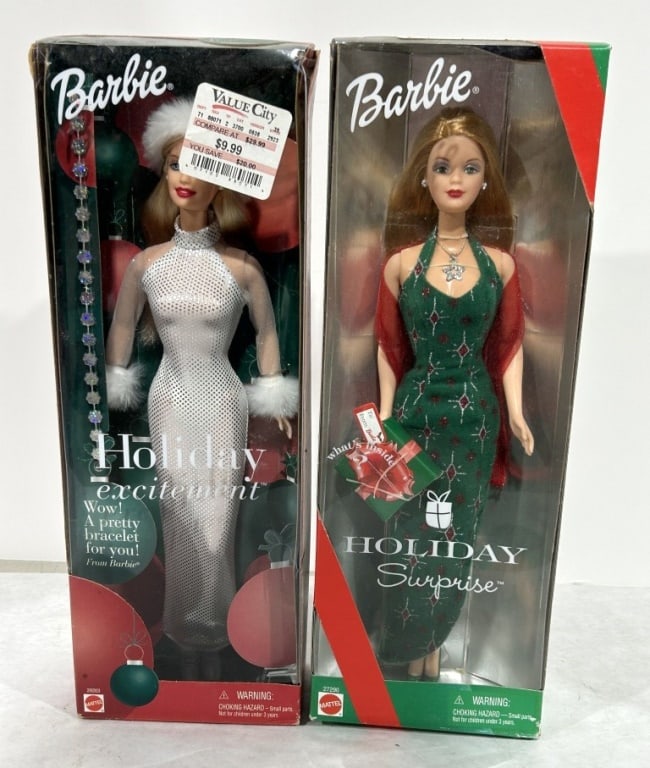 VINTAGE HOLIDAY EXCITEMENT BARBIE: VINTAGE HOLIDAY EXCITEMENT AND HOLIDAY SUPRISE BARBIES