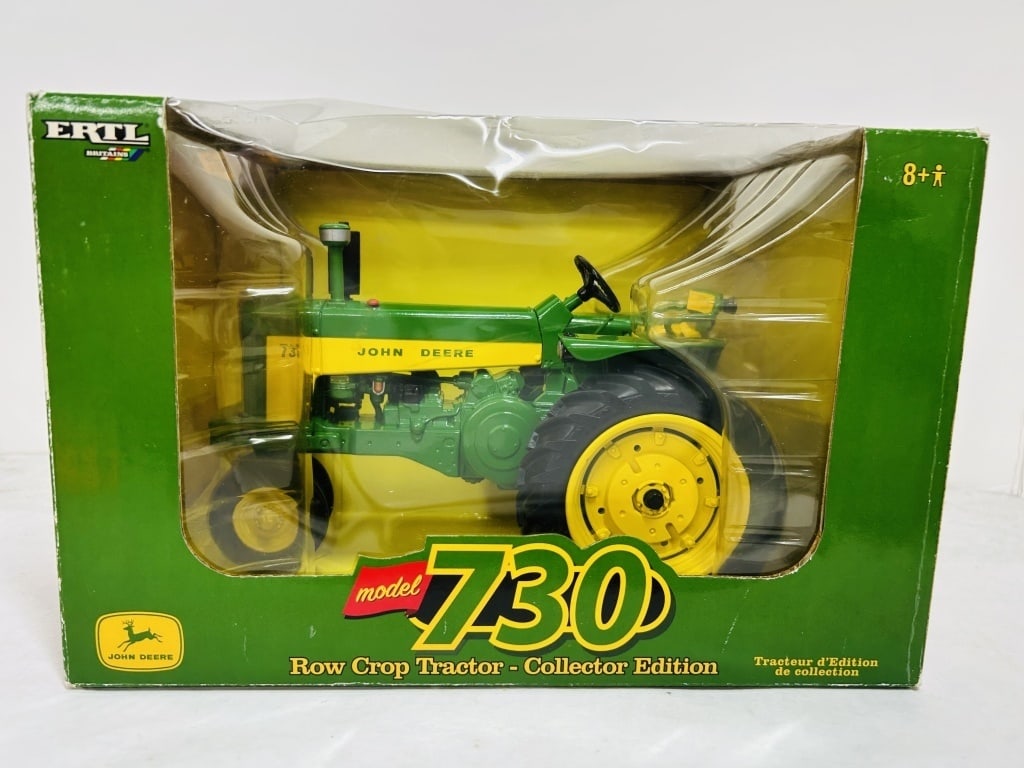 ERTL 1/16 JD NF ROW CROP TRACTOR MODEL 730: DIECAST COLLECTOR EDITION ROW CROP TRACTOR MODEL#15820A STOCK#2266