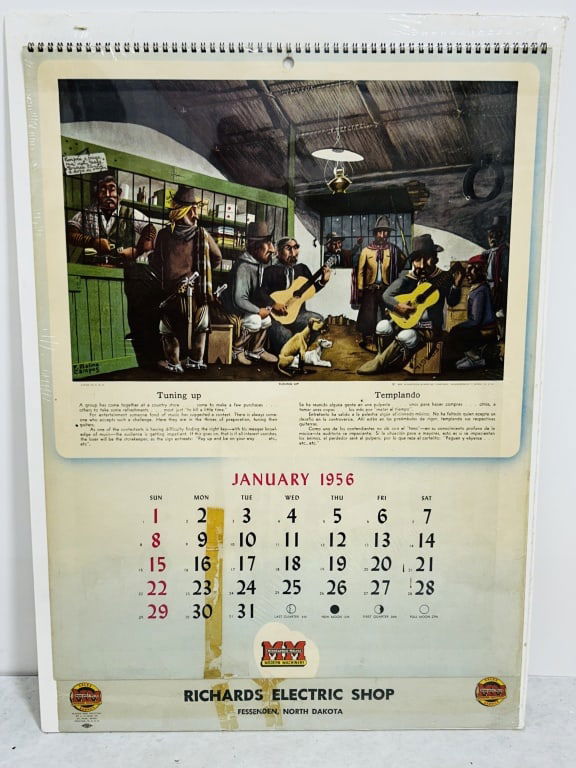 RICHARDS ELECTRIC SHOP 1956 CALENDAR (1 of 3)