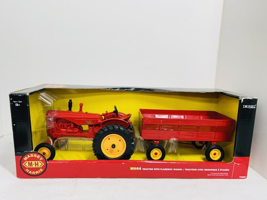 ERTL 1/16 MASSEY HARRIS 44 WF WITH FLAREBOX WAGON: DIECAST, MODEL #16283, STOCK #F0515YL01
