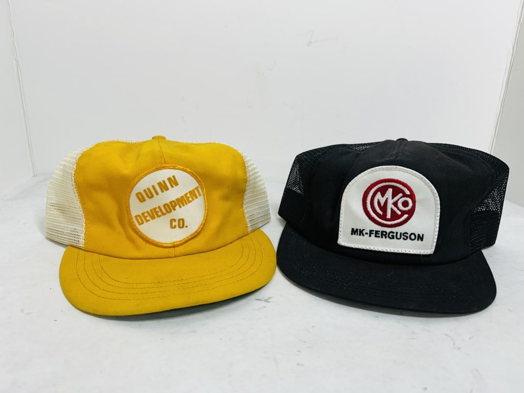 VINTAGE TRUCKER HATS QUINN DEVELOPMENT CO. (1 of 3)