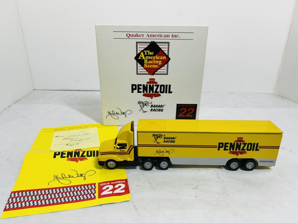 PENNZOIL BAHRI RACING TRACTOR TRAILER: SIGNED BY DRIVER