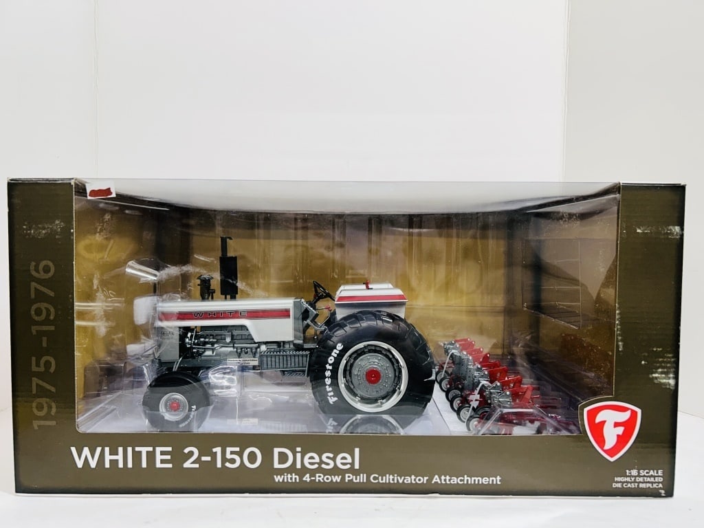 FIRESTONE WHEELS OF TIME WHITE 2-150 WF 1/16: HIGHLY DETIALED COMES WITH 4-ROW PULL CULTIVATOR ATTACHMENT, STOCK #CUST2124, 2040/2500