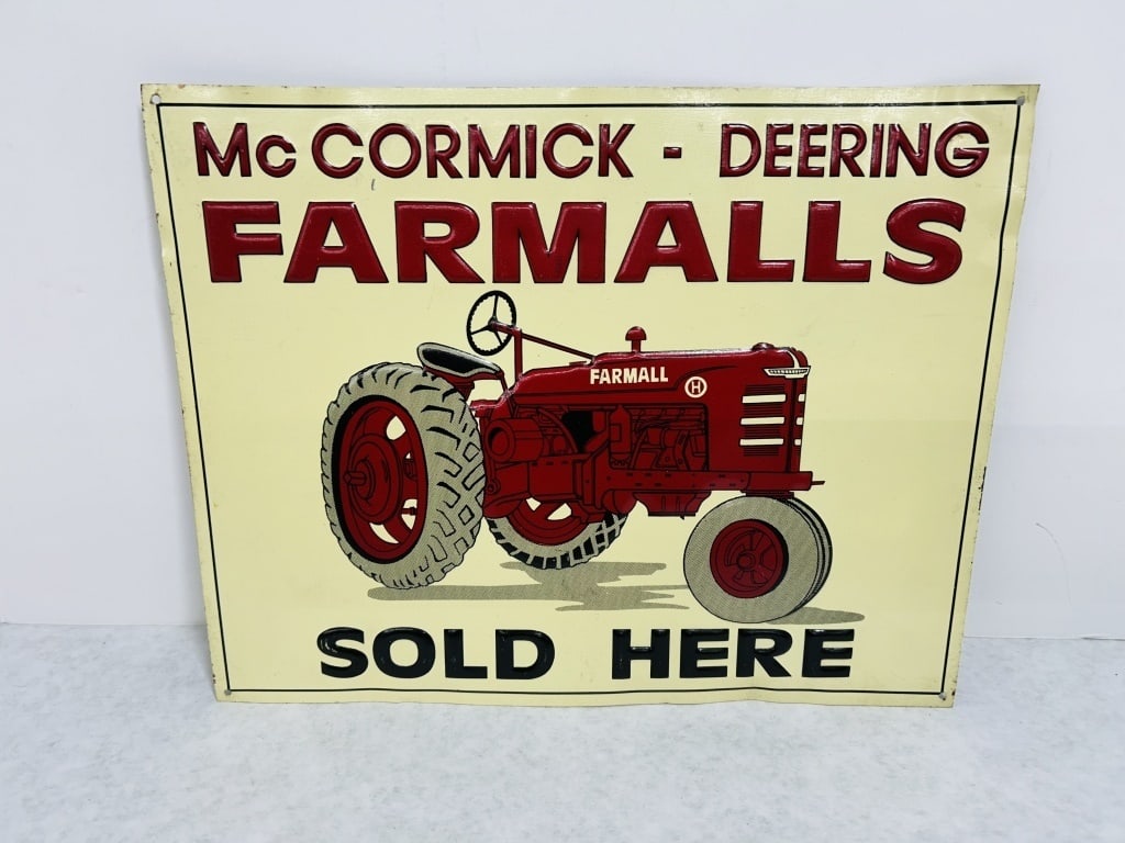 FARMALL EMBOSSED METAL SIGN (1 of 2)