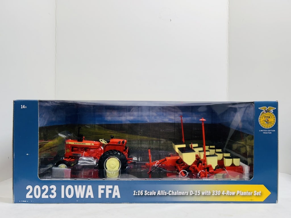 SPECCAST 1/16 '23 IOWA FFA ALLIS-CHALMERS D-15: HIGHLY DETAILED DIECAST, 2023 IOWA FFA, ALLIS-CHALMERS D-15 WITH 330 4-ROW PLANTER SET #CUST 2094