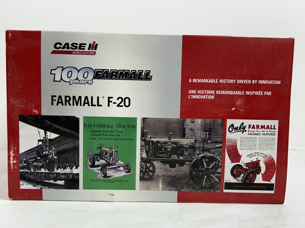 ERTL HIGHLY DETIALED PRESTIGE COLLECTION FARMALL: 1/16 SCALE DIE CAST FARMALL F-20 NF 100TH YEAR ANNIV. HIGHLY DETIALED DISPLAY CASE NIB STOCK #443030TP