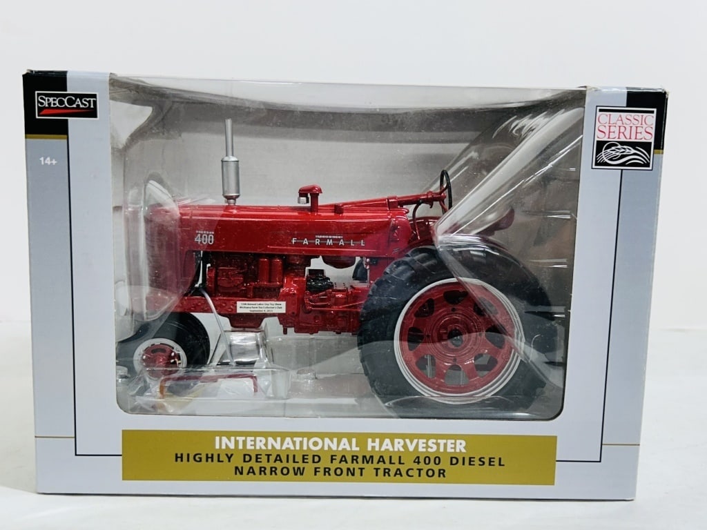 SPEC CAST FARMALL 400 DIESEL HIGHLY DEITIALED: 1/16 SCALE DIE CAST METAL 35TH LABBOE DAY TOY SHOW SEPTEMBER 5TH 2023 MICHIGAN FARM TOY COLLECTORS CLUB NIB