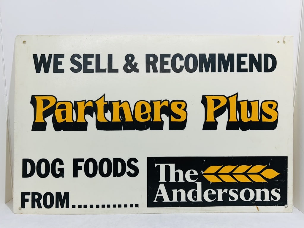 24" X 15 1/2" - PLASTIC PARTNERS PLUS DOG FOOD: .