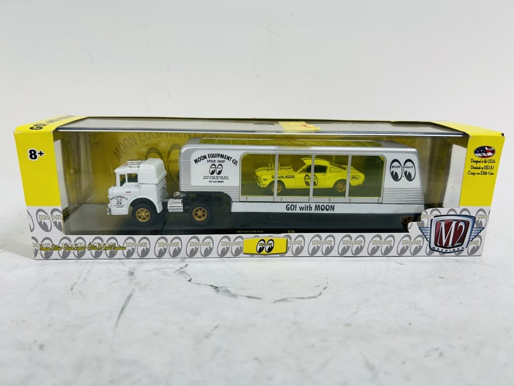 M2 MINI EQUIPMENT SEMI WITH RACING CAR: LIMITED PRODUCTION 7800 PIECES WORLDWIDE