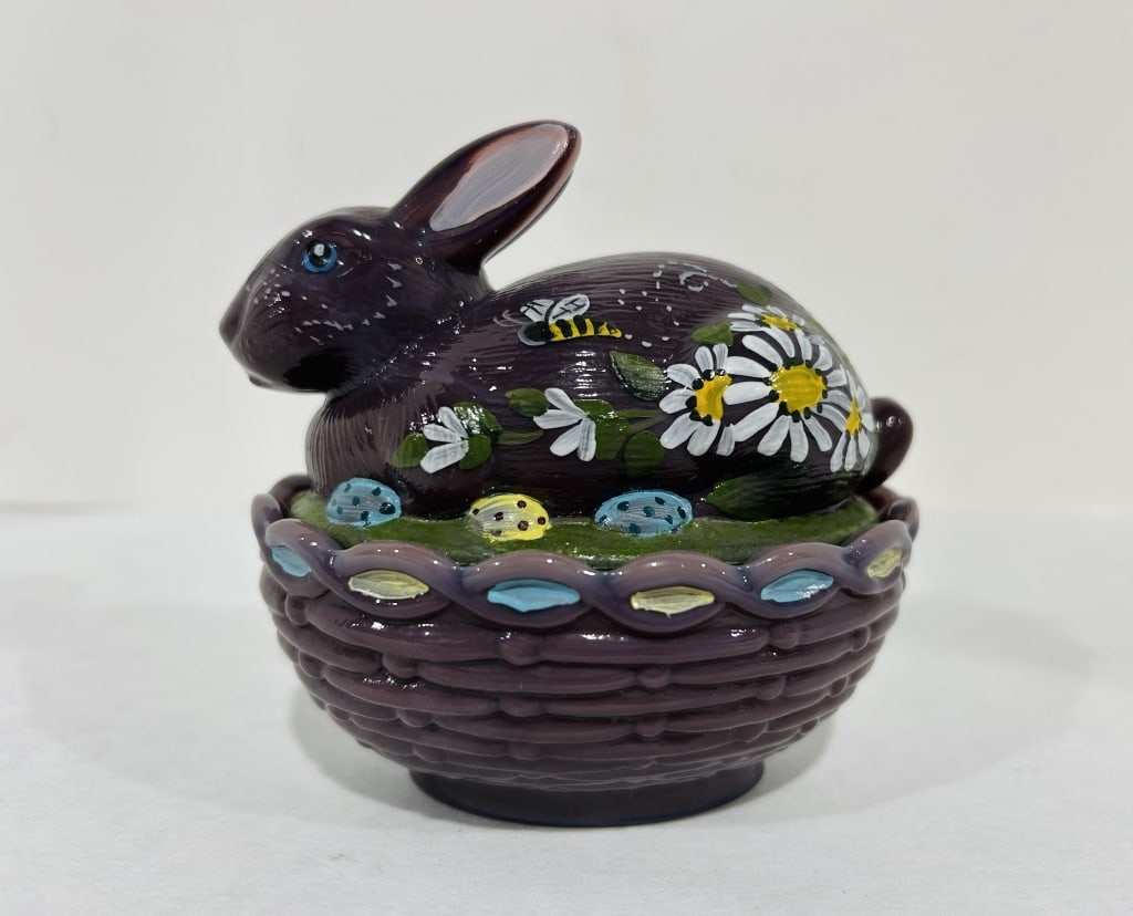 MOSSER BUNNY ON NEST HANDPAINTED (1 of 8)