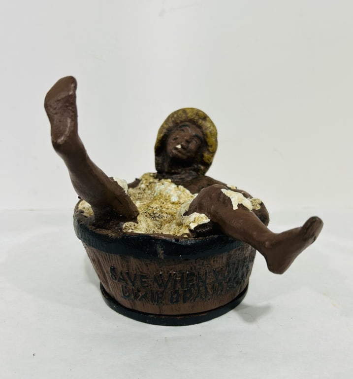 DIXIE BRAND SOAP CAST IRON BATHTUB BANK (1 of 10)