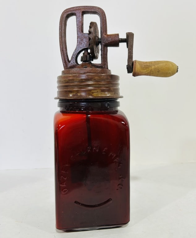 DAZEY RED BUTTER CHURN QUART (1 of 6)