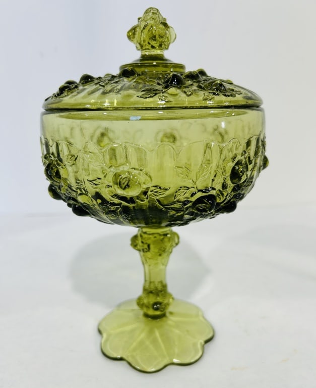 FENTON CABBAGE ROSE FOOTED COMPOTE (1 of 4)