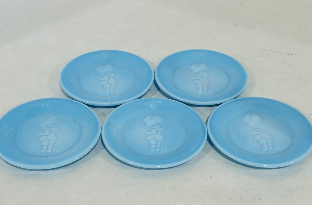 MOSSER VINTAGE STARDUST BLUE JOSH CUP PLATE (1 of 4)
