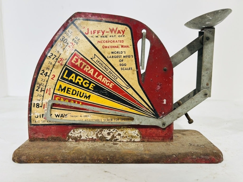 VINTAGE JIFFY-WAY EGG SCALE: .