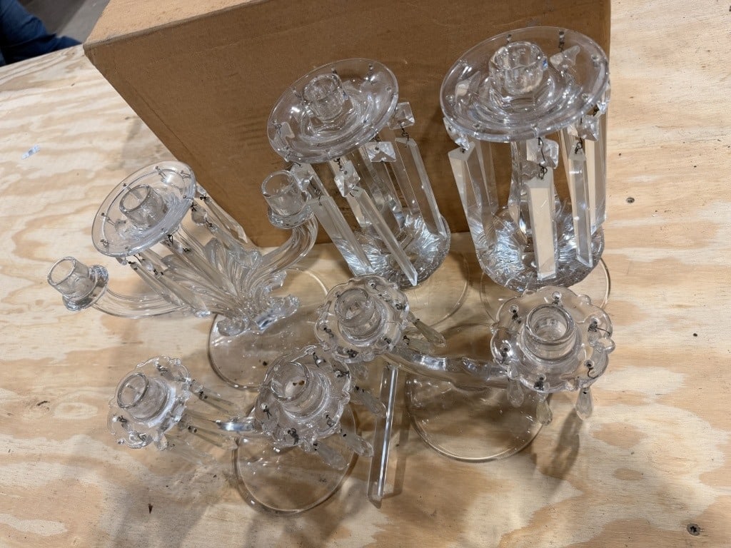 CRYSTAL CANDLESTICKS - 4