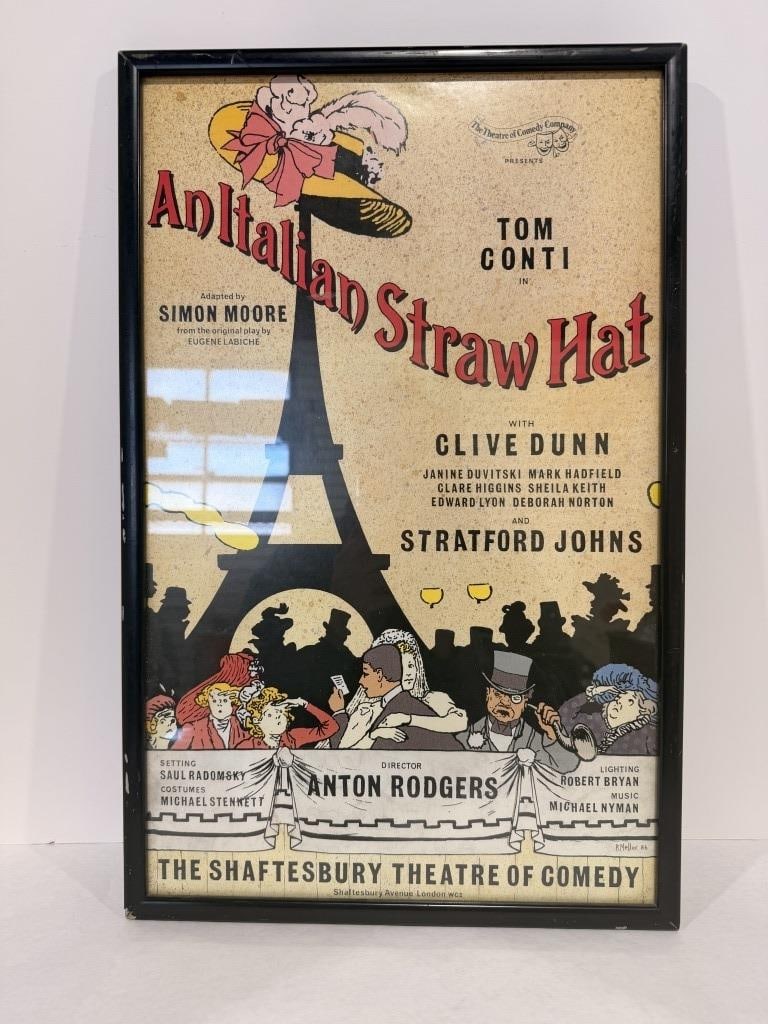 VTG THEATRE POSTER FOR AN ITALIAN STRAW HAT: IN FRAME