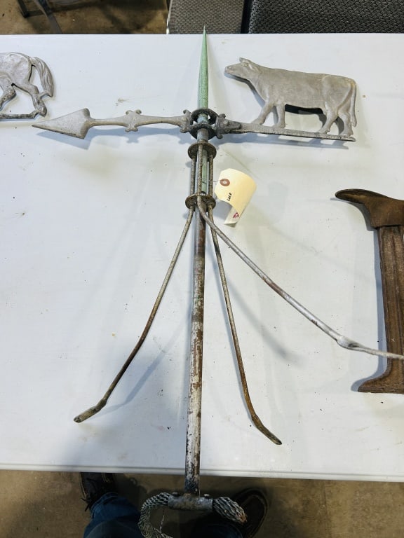 EARLY ANTIQUE LIGHTNING ROD COW: NO SHIPPING