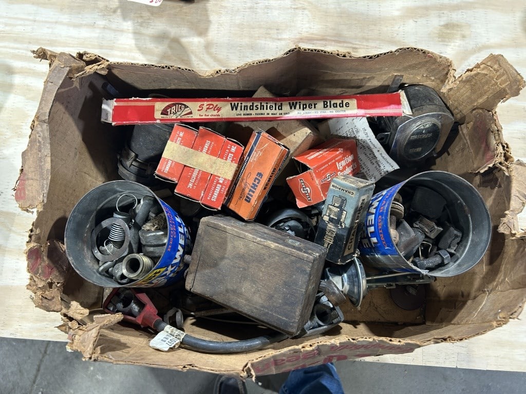 VINTAGE ADVERTISING BOXES AND MODEL A FORD PARTS: NO SHIPPING