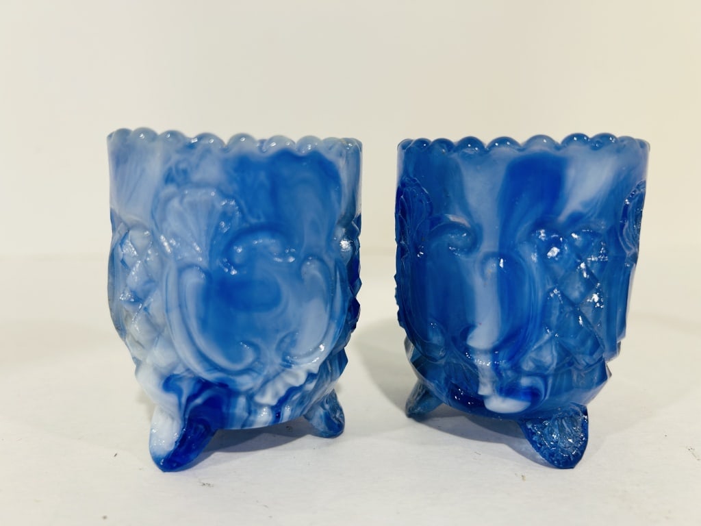 VTG IMPERIAL SLAG GLASS CARNIVAL TOOTHPICK HOLDERS (1 of 4)