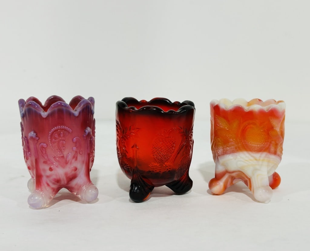 VINTAGE KANAWHA GLASS SLAG TOOTHPICK HOLDER (1 of 7)